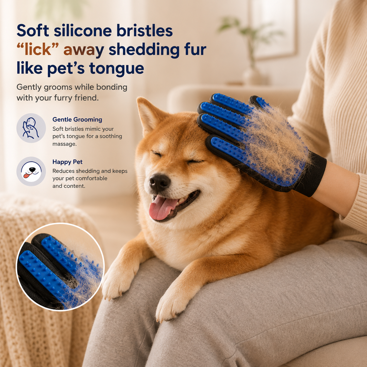 BalmPaw Silicone Grooming Glove