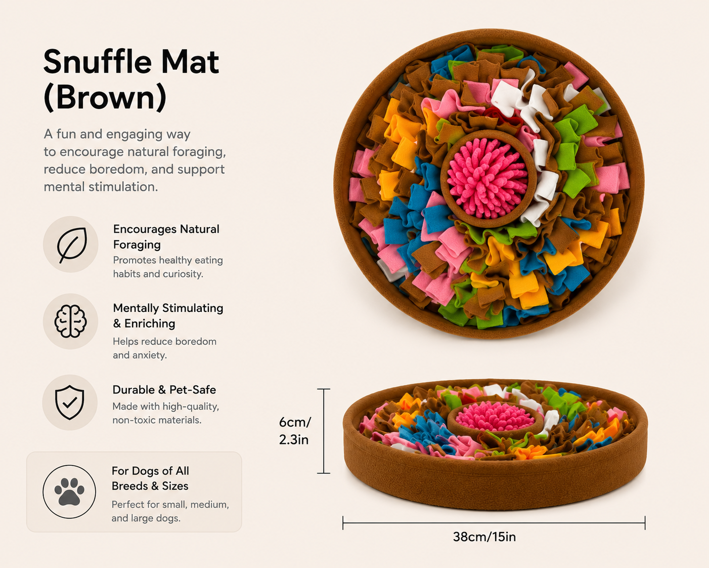 BalmPaw Snuffle Mat - Dog Enrichment Feeder
