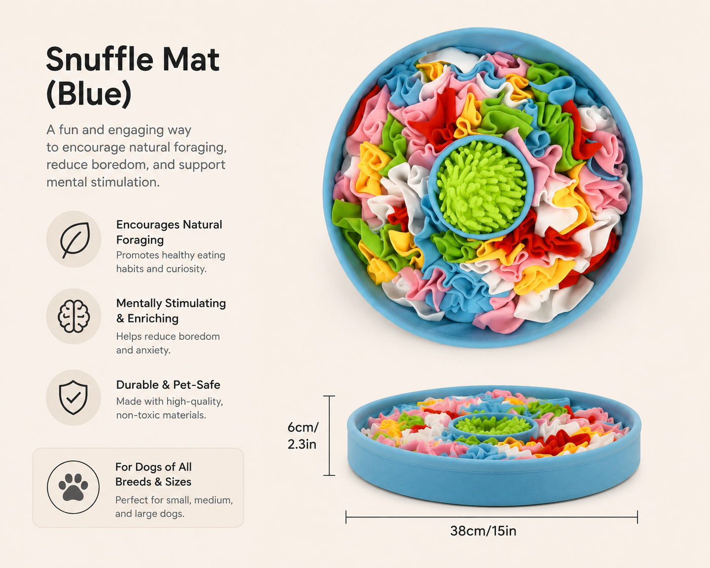 BalmPaw Snuffle Mat - Dog Enrichment Feeder