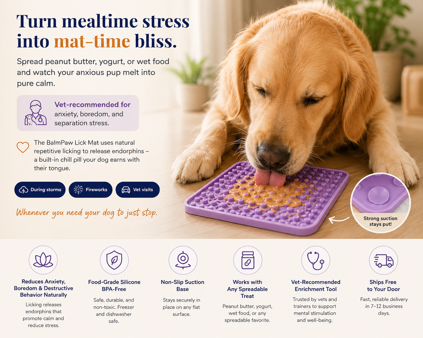 BalmPaw Calming Lick Mat for Dogs